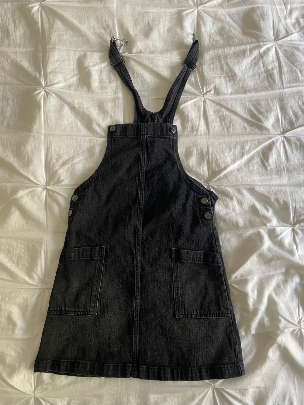 Cat & Jack Black Denim Overall Jumper Dress